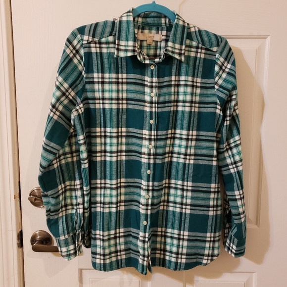 Loft size Small green, white and black plaid - Picture 1 of 5